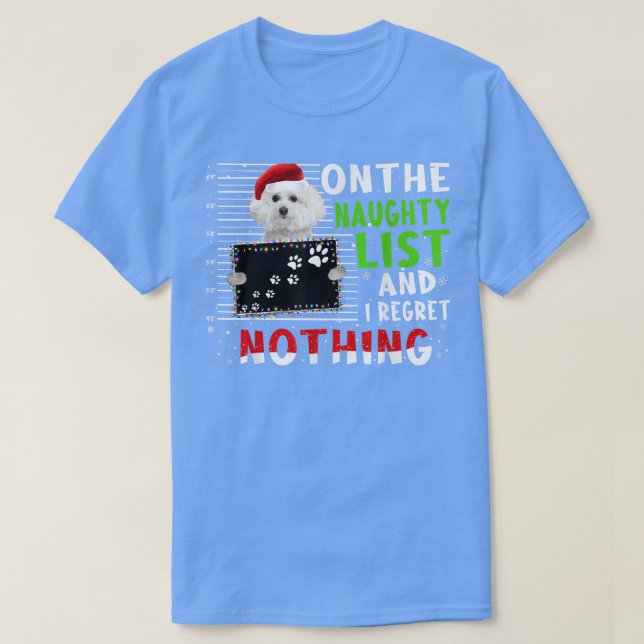 Frohe Weihnachts-Weihnachtsmannmütze Poodle Funny  T-Shirt (Design vorne)
