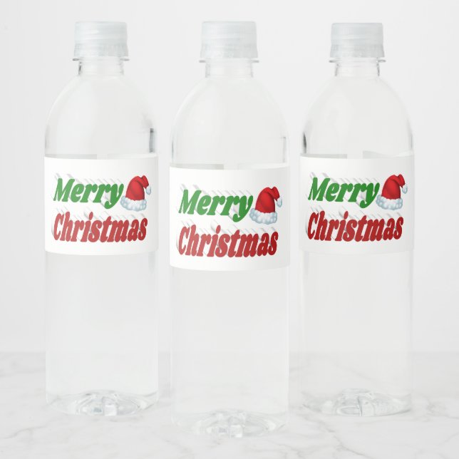 Frohe Weihnachts-Weihnachtsmannmütze rot-grüne Typ (Flaschen)