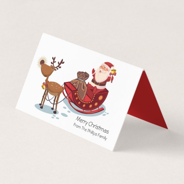 Frohe Weihnachts-Weihnachtsnachtsfeier Goodie-Leck Visitenkarten (Vorderseite)