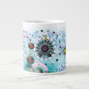 Frohe Weihnachts Wind Santa Claus Sock Jumbo-Tasse