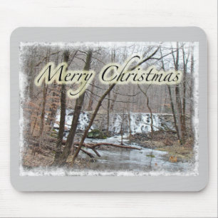 Frohe Weihnachts-Winter-Damm Off Badman Road Mousepad