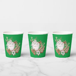 Frohe Weihnachts-Winter-Leckereien Papier Cup Pappbecher