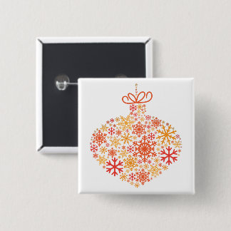 Frohe Weihnachts Winter Snowflake Muster Button