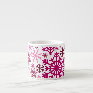 Frohe Weihnachts Winter Snowflake Muster Espressotasse