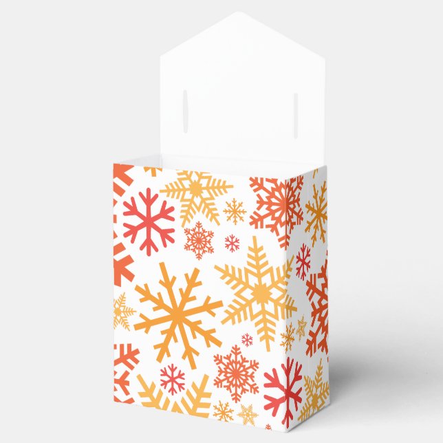 Frohe Weihnachts Winter Snowflake Muster Geschenkschachtel (Geöffnet)