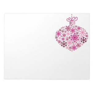 Frohe Weihnachts Winter Snowflake Muster Notizblock