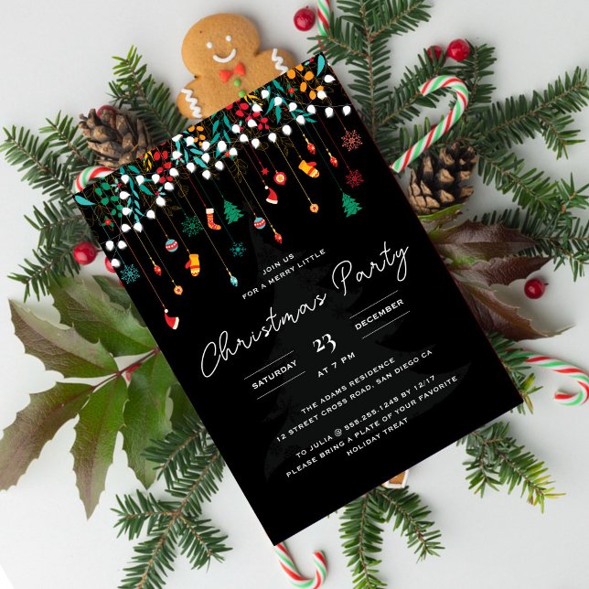 Frohe Weihnachts Winter Strumpfs Feiertag Party Einladung (Von Creator hochgeladen)