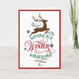 Frohe Weihnachts Winter Wonderland Unterschrift Feiertagskarte