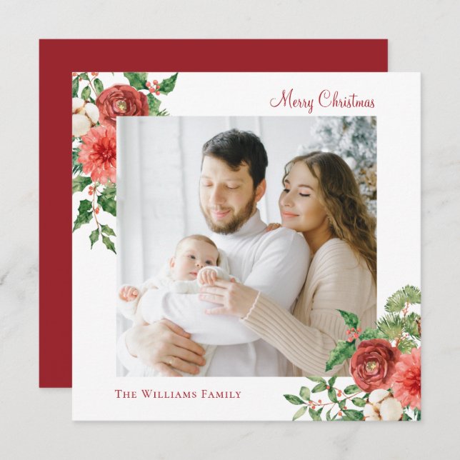 Frohe Weihnachts-Winterferien-Foto (Vorne/Hinten)