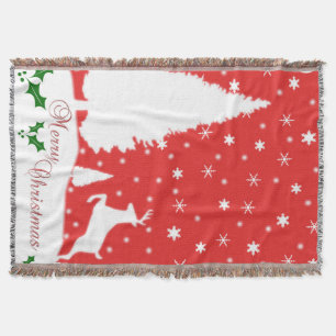Frohe Weihnachts-Winterschneeflocken Decke