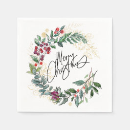 Frohe Weihnachts Winterurlaub Serviette