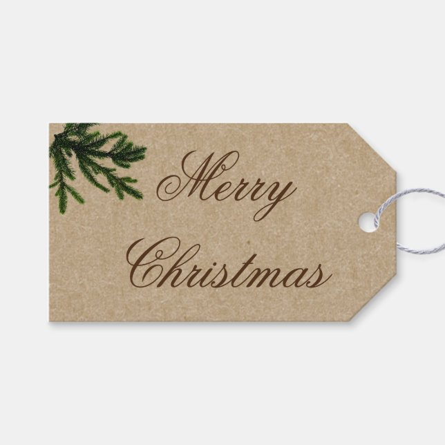 Frohe Weihnachts Word Art Geschenkanhänger (Vorderseite (Horizontal))