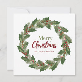 Frohe Weihnachts-Wraath-Weihnachtskarte Einladung