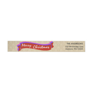 Frohe Weihnachts-Wraparound-Rücksendeadresse Etike