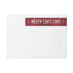 Frohe Weihnachts-Wraparound-Rücksendeadressen-Aufk