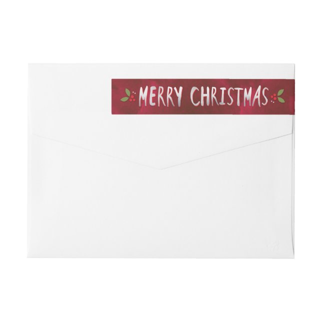 Frohe Weihnachts-Wraparound-Rücksendeadressen-Aufk (Rückseite)