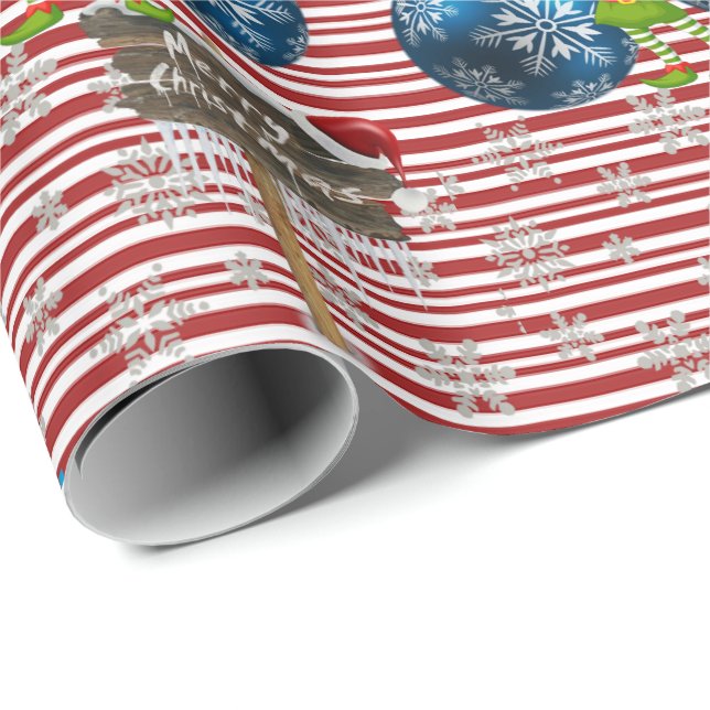 Frohe Weihnachts Wrapping Paper Snowman Geschenkpapier (Rolleneckpunkt)