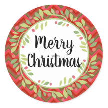 Frohe Weihnachts Wreath Retro Red