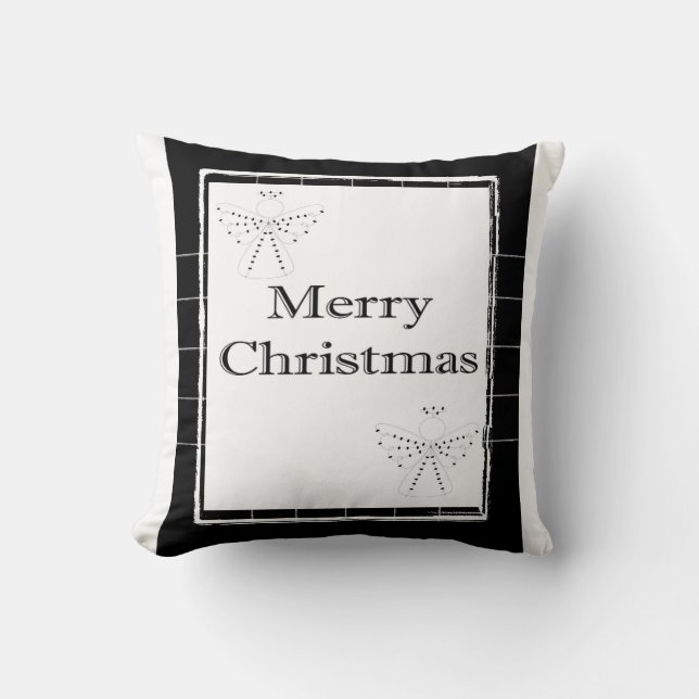 Frohe Weihnachts-Wurfkissen, Engel Kissen (Vorderseite)