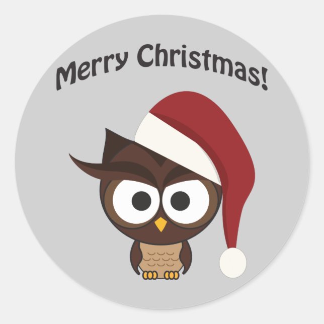 Frohe Weihnachts-Wut Runder Aufkleber (Vorderseite)