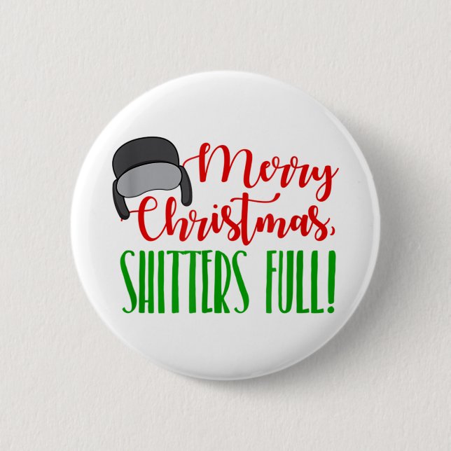 Frohe Weihnachts Zitat Shitters full s mens Button (Vorderseite)