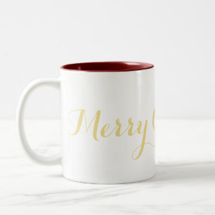 Frohe Weihnachtsabende Imitat Gold Kaffee Milch Ta Zweifarbige Tasse