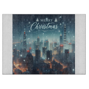 Frohe Weihnachtsabschneidung Schneidebrett