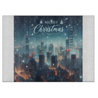 Frohe Weihnachtsabschneidung Schneidebrett