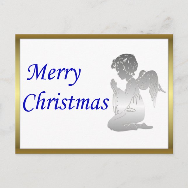Frohe Weihnachtsangel Feiertagspostkarte (Vorderseite)
