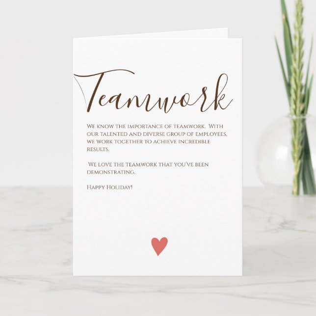 Frohe Weihnachtsarbeitskarte Karte (Vorderseite)