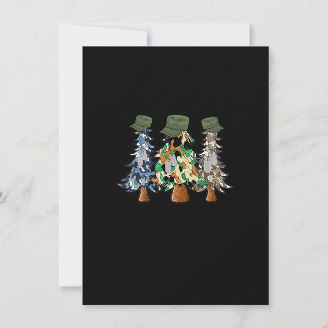 Frohe Weihnachtsarmee Camouflage Weihnachten Weihn Einladung (Vorderseite)