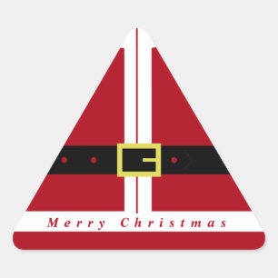 Frohe Weihnachtsaufkleber Dreieckiger Aufkleber