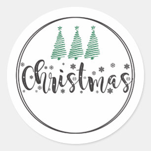 Frohe Weihnachtsaufkleber/Etikett Runder Aufkleber