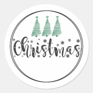 Frohe Weihnachtsaufkleber/Etikett Runder Aufkleber