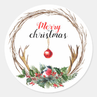 Frohe Weihnachtsaufkleber Runder Aufkleber