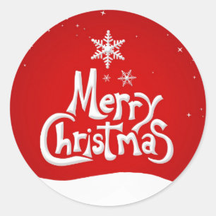 Frohe Weihnachtsaufkleber Runder Aufkleber