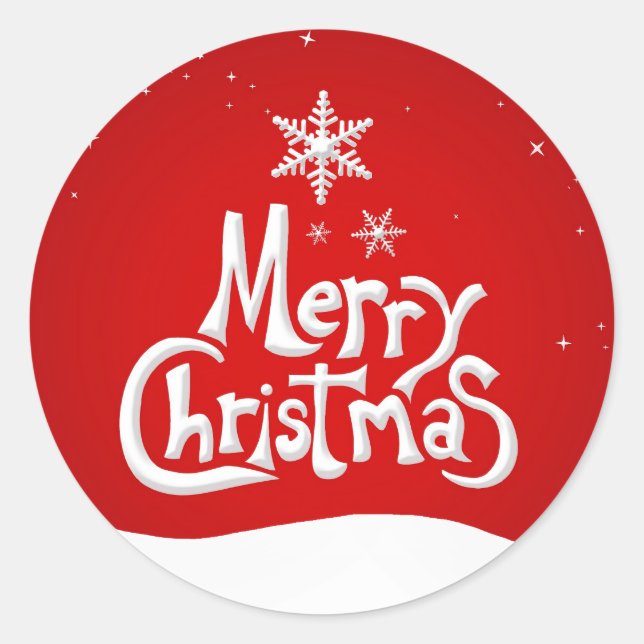 Frohe Weihnachtsaufkleber Runder Aufkleber (Vorderseite)