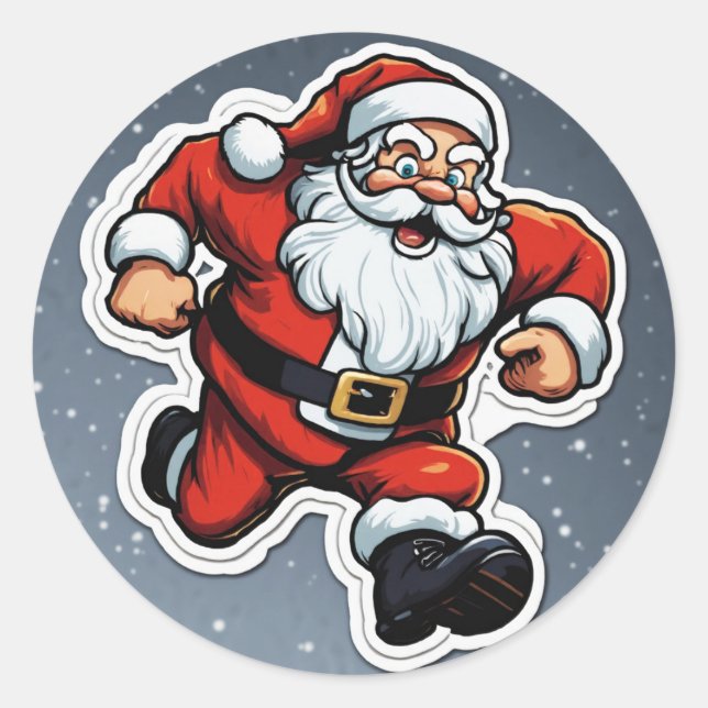 Frohe Weihnachtsaufkleber Runder Aufkleber (Vorderseite)