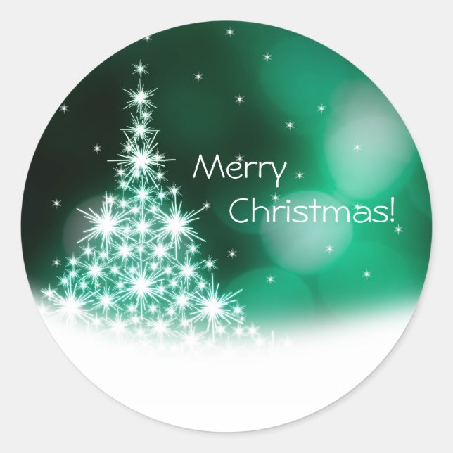 Frohe Weihnachtsaufkleber Runder Aufkleber (Vorderseite)