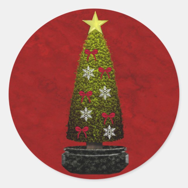 Frohe Weihnachtsaufkleber Runder Aufkleber (Vorderseite)