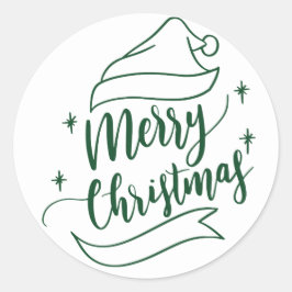 Frohe Weihnachtsaufkleber Runder Aufkleber
