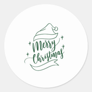 Frohe Weihnachtsaufkleber Runder Aufkleber