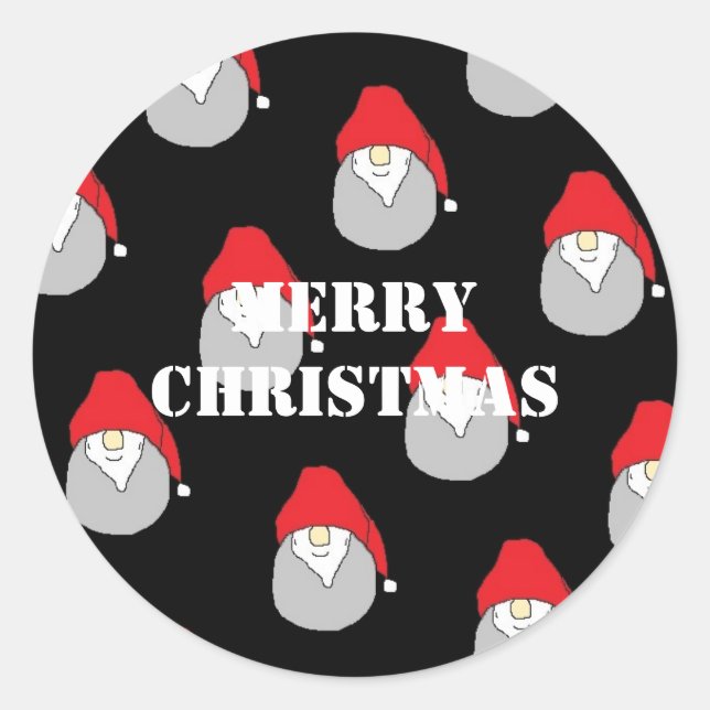 Frohe Weihnachtsaufkleber Runder Aufkleber (Vorderseite)