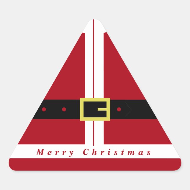 Frohe Weihnachtsaufkleber Weihnachtsgeschenke Dreieckiger Aufkleber (Vorderseite)