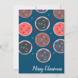 Frohe Weihnachtsbäckerei Mattierte Kekse Sprinkles Feiertagskarte