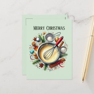 Frohe Weihnachtsbackliebhaber Feiertagspostkarte