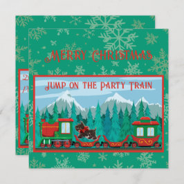 Frohe Weihnachtsbahn Einladung