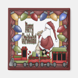 Frohe Weihnachtsbahn Magnet