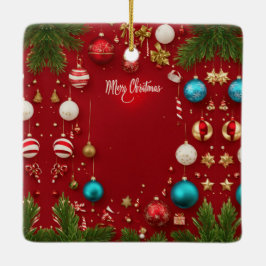 Frohe Weihnachtsball-Keramik Ornament