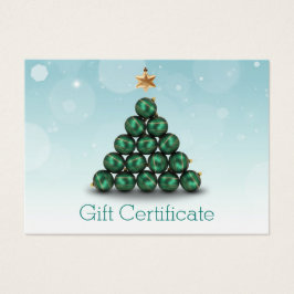Frohe Weihnachtsbälle Tree Mint Pastel Geschenkkar